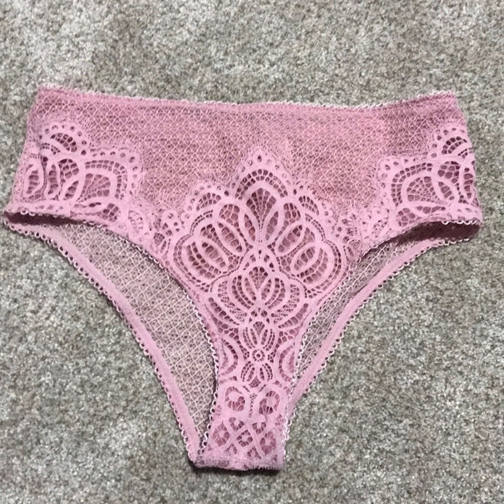 Pink laced panties from Victoria's Secret